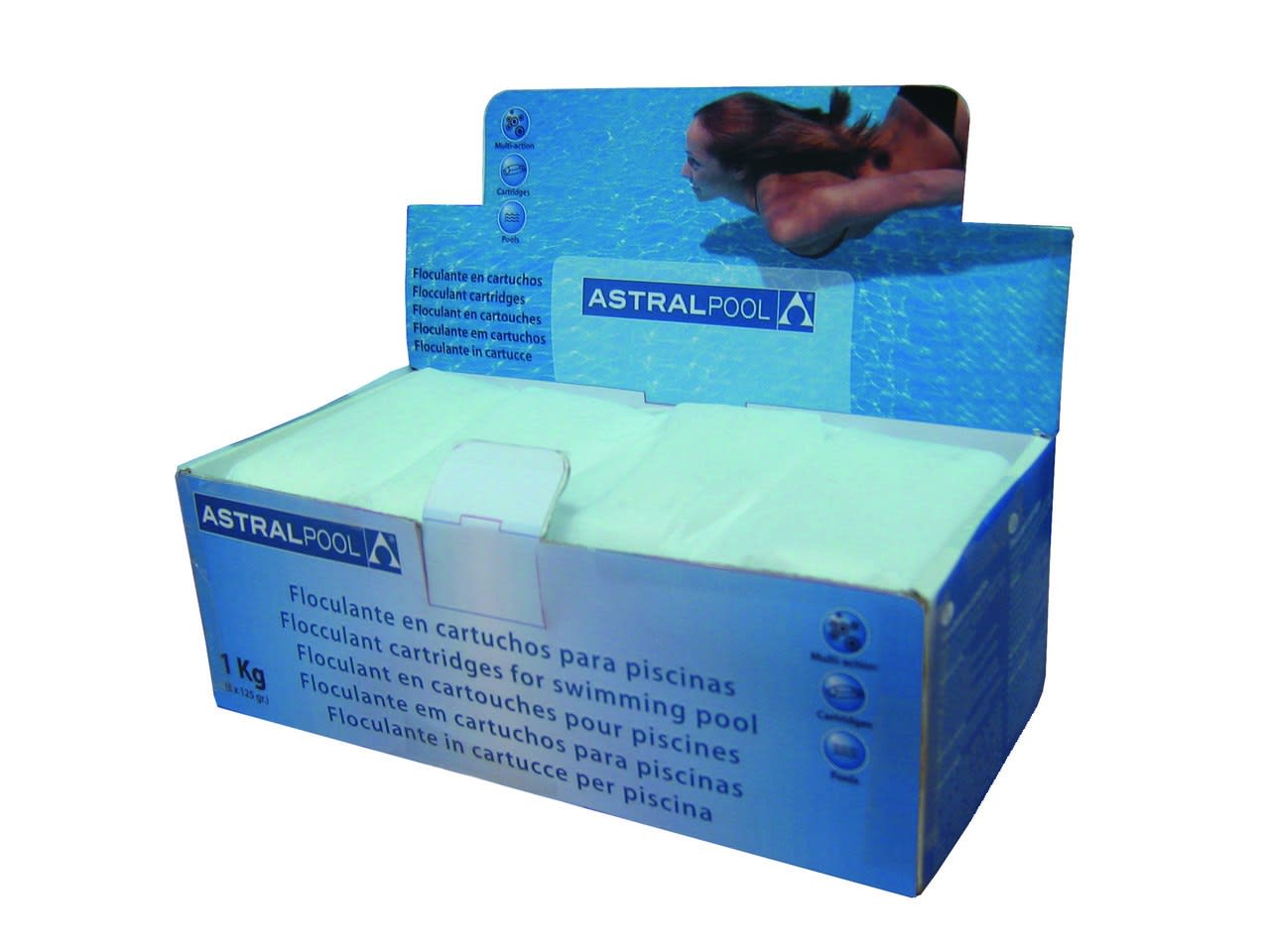 Astralpool - Floculant Astral Pour Piscine 1Kg (8 Cartouches De 125G)