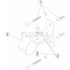 Astralpool - Support Inox Main Courante Piscine Beton D.43mm, fournis avec vis et ancrage
