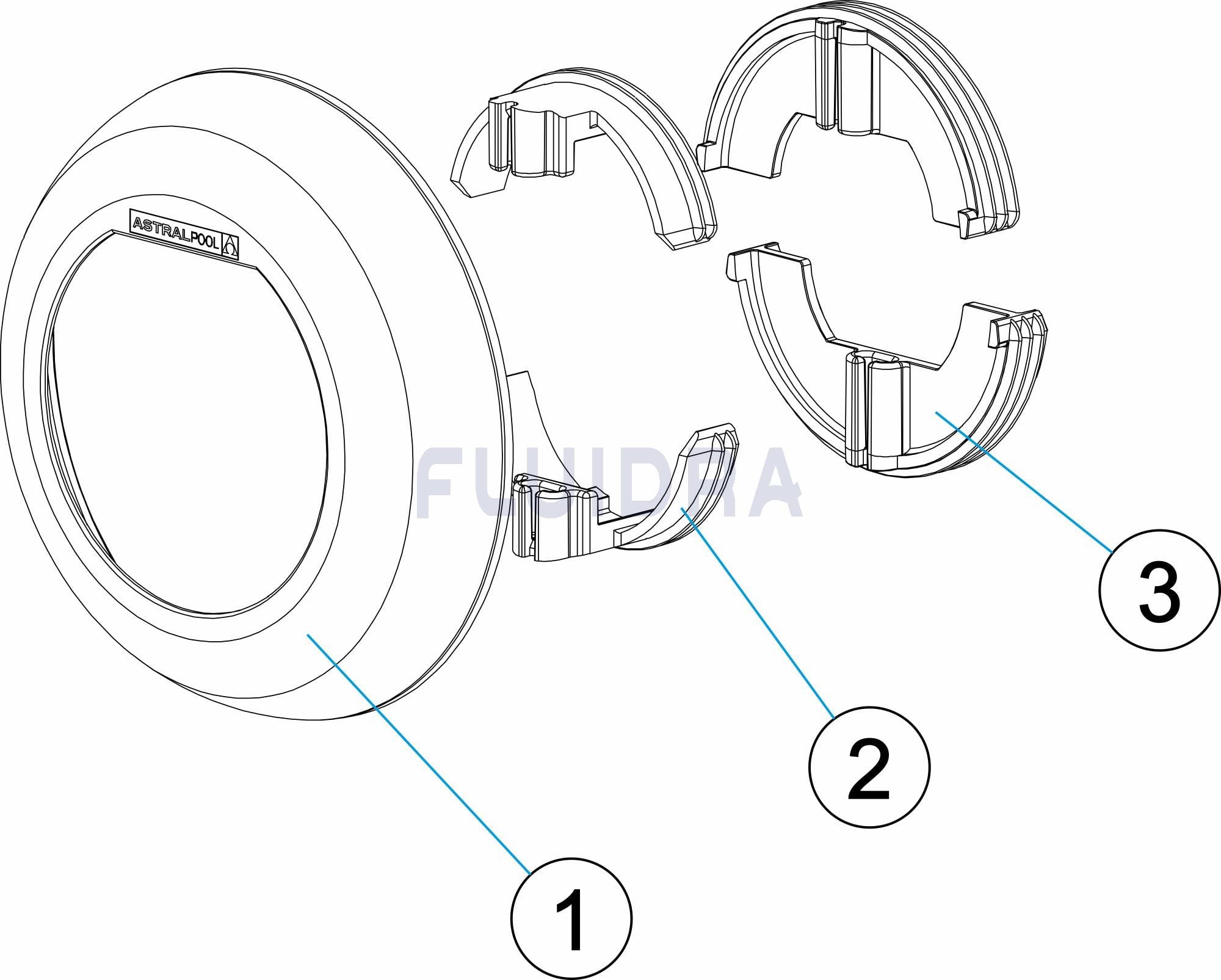 Astralpool - Enjoliv Flexi Mini D96 INOX pour buses STANDARD