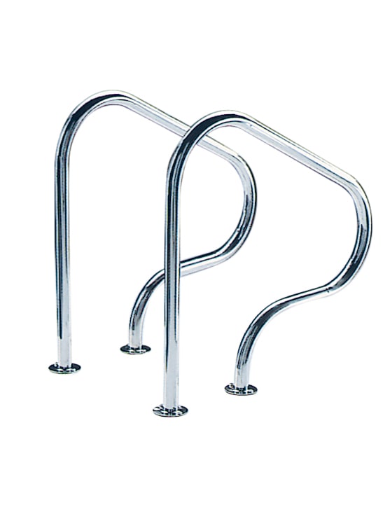 Astralpool - SORTIE BAIN INOX PLATINES A VISSER, tube D. 43mm, 80X80 Jeu de 2 Prix unitaire