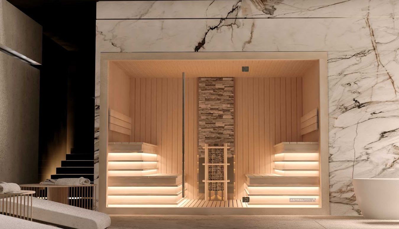 Astralpool - Sauna Miramonte 250 X 200 X 210, Poêle 9 Kw 230/400V 3~