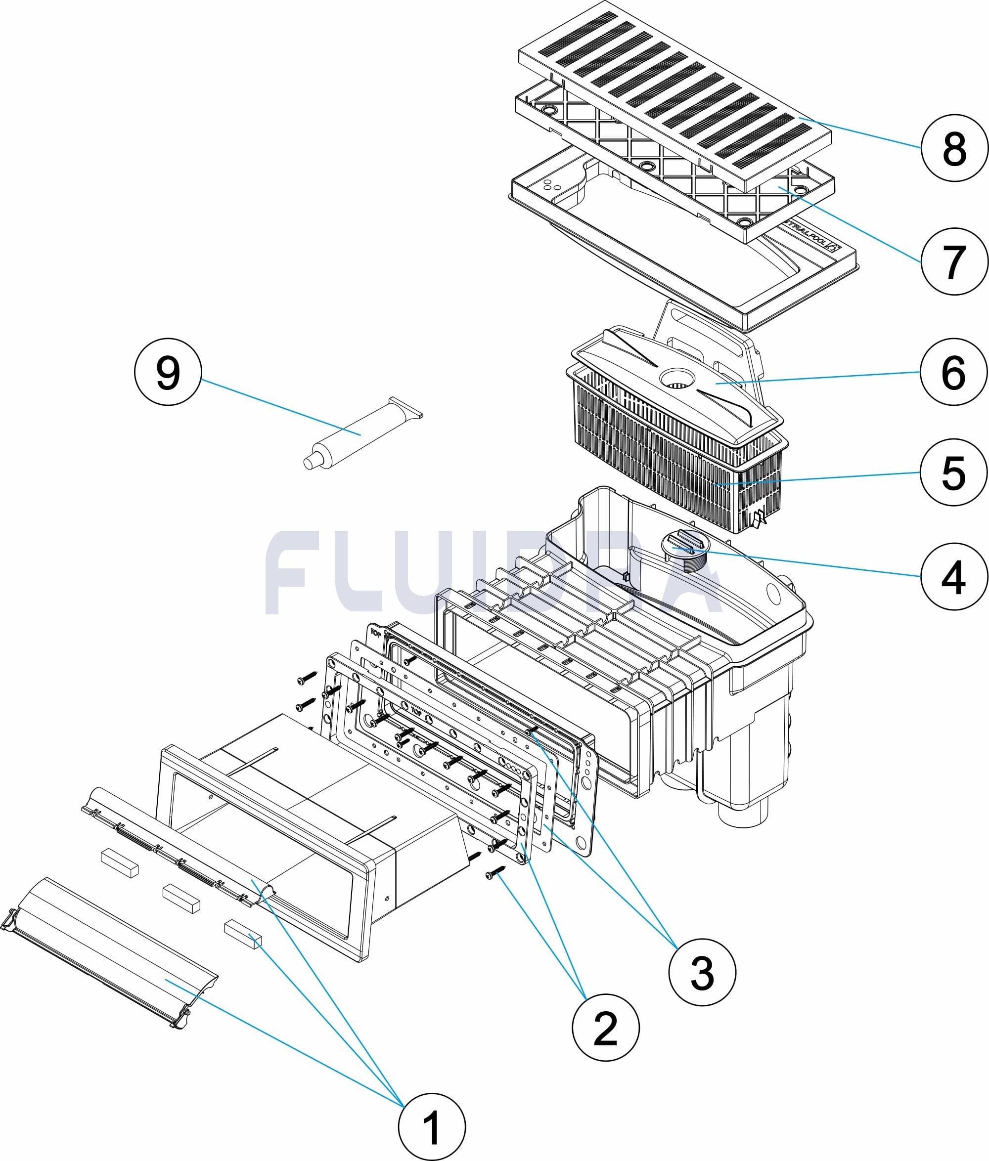 Astralpool - CORPS SKIMMER UNIK COQUE 6° METRIQUE