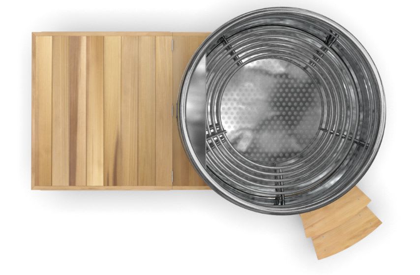 Astralpool - Bain Nordic Bois & Inox D200 6/7 pers