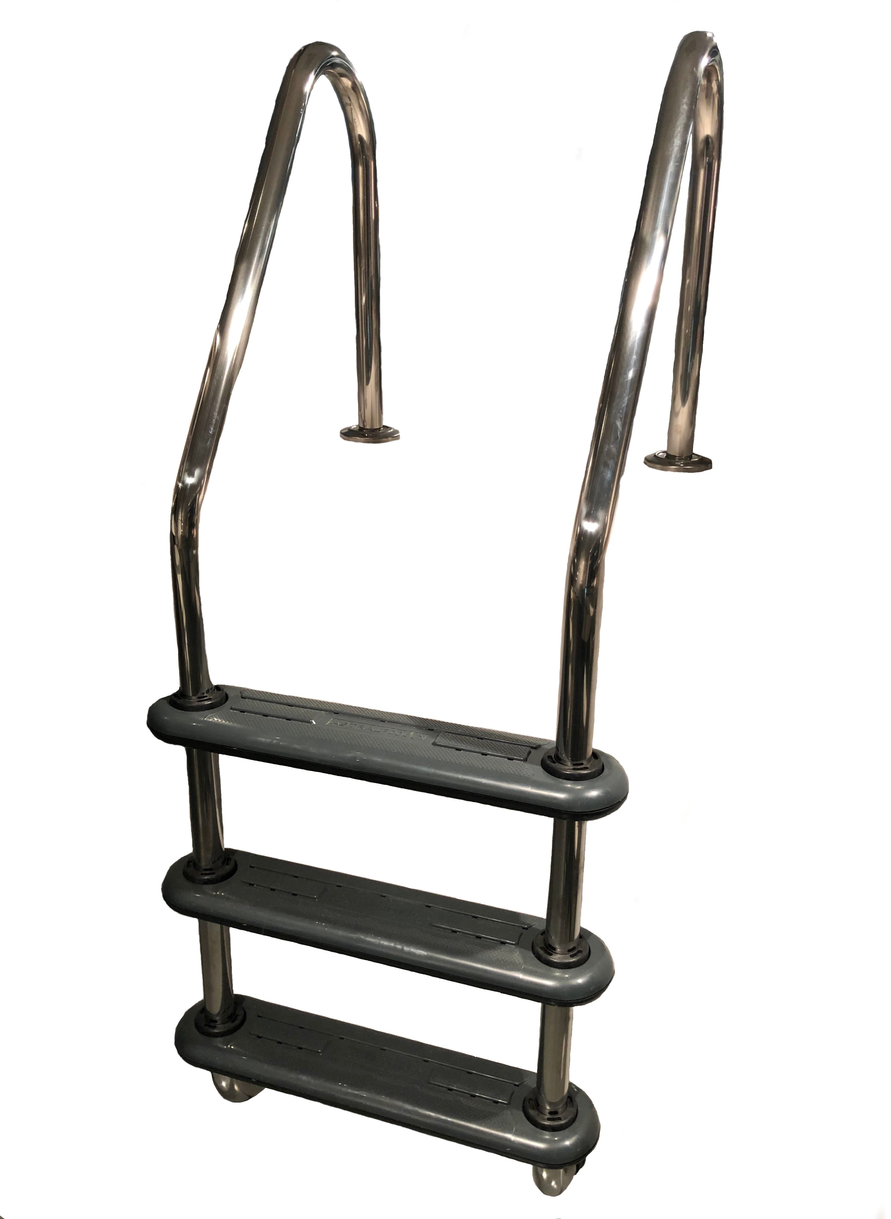 Astralpool - ECHELLE KOMFI 3 MARCHES anti-derapantes en polypropylene gris anthracite D.43mm