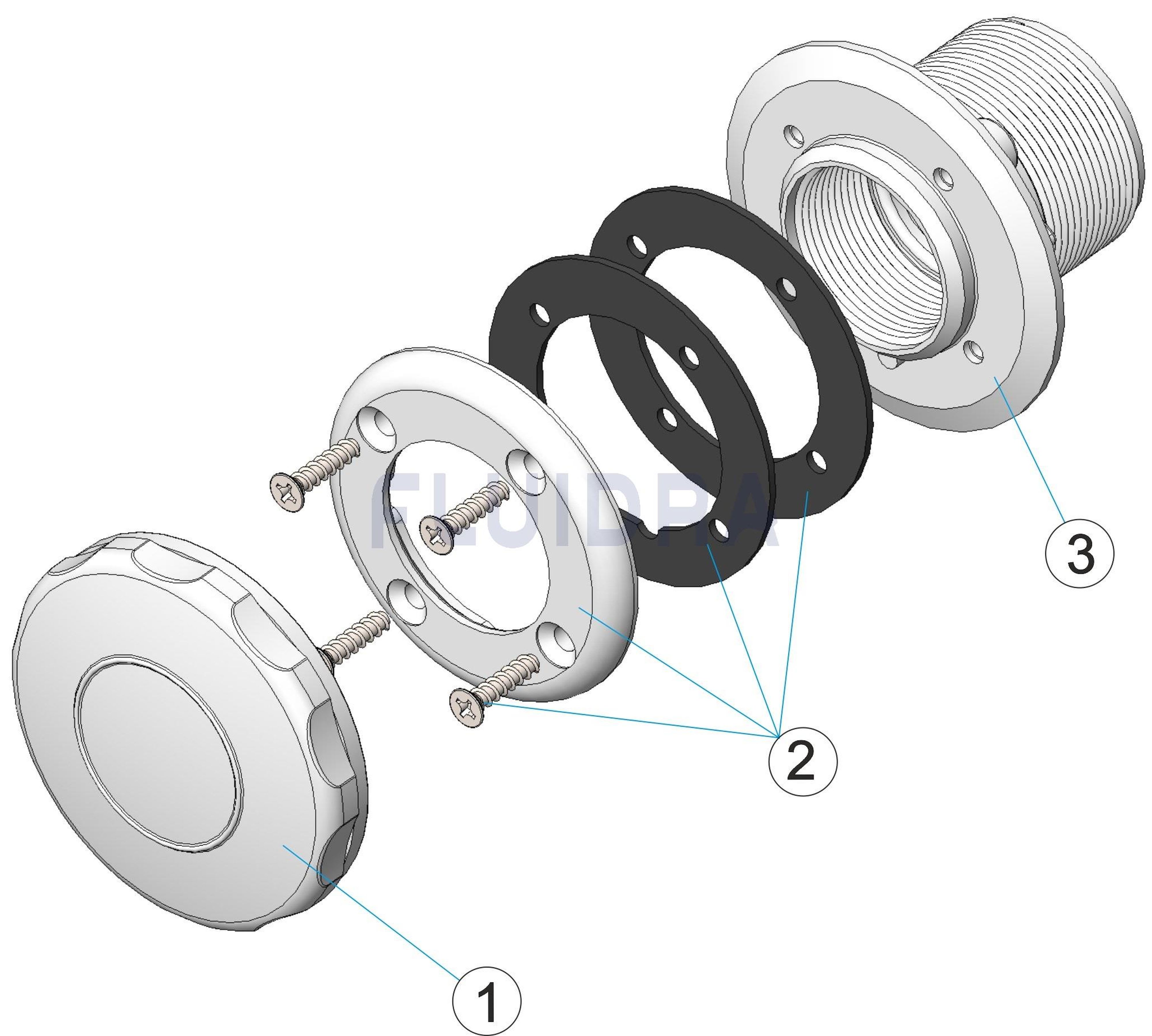Astralpool - Bouche Aspiration Liner Std Gris