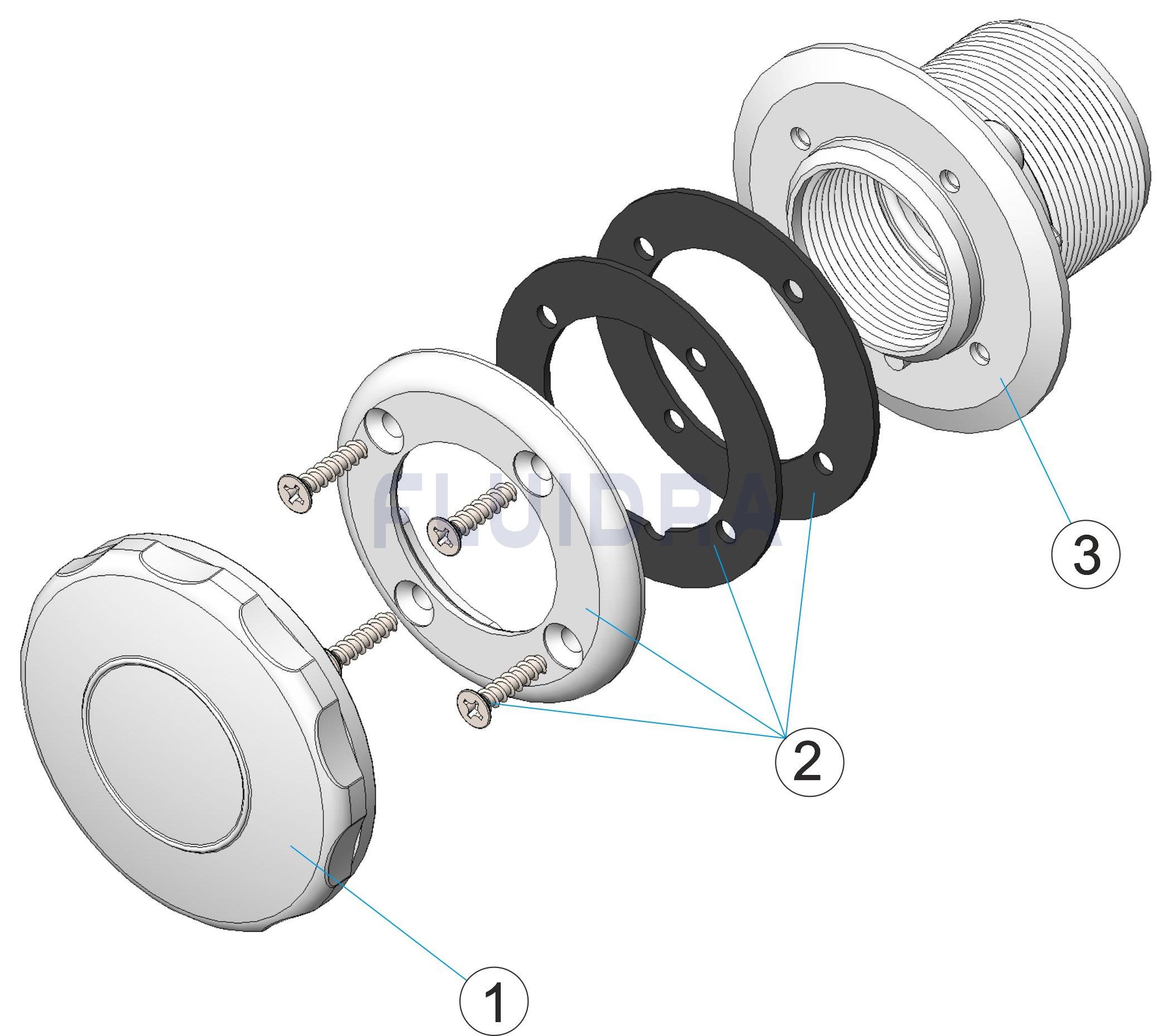 Astralpool - Prise Balai Blanche