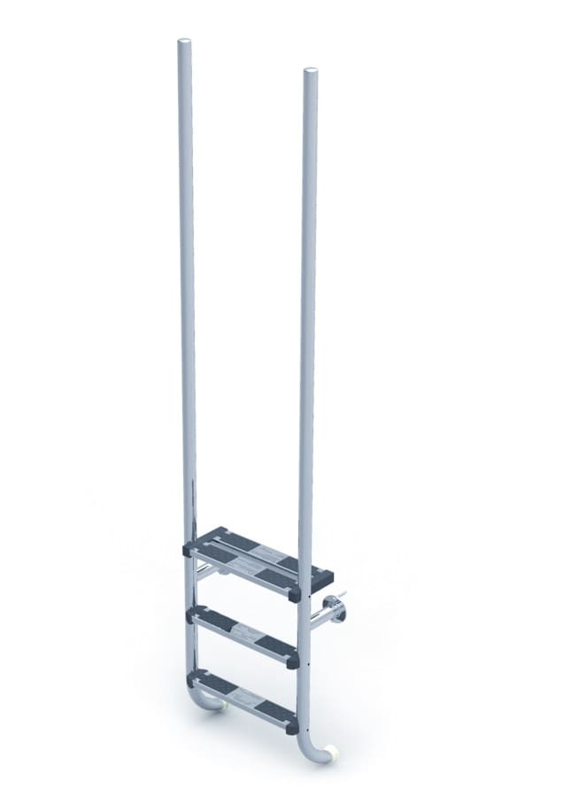 Astralpool - ECHELLE ELEGANCE INOX 4 MARCHES, 2 platines de fixation, 1ere marche double secu