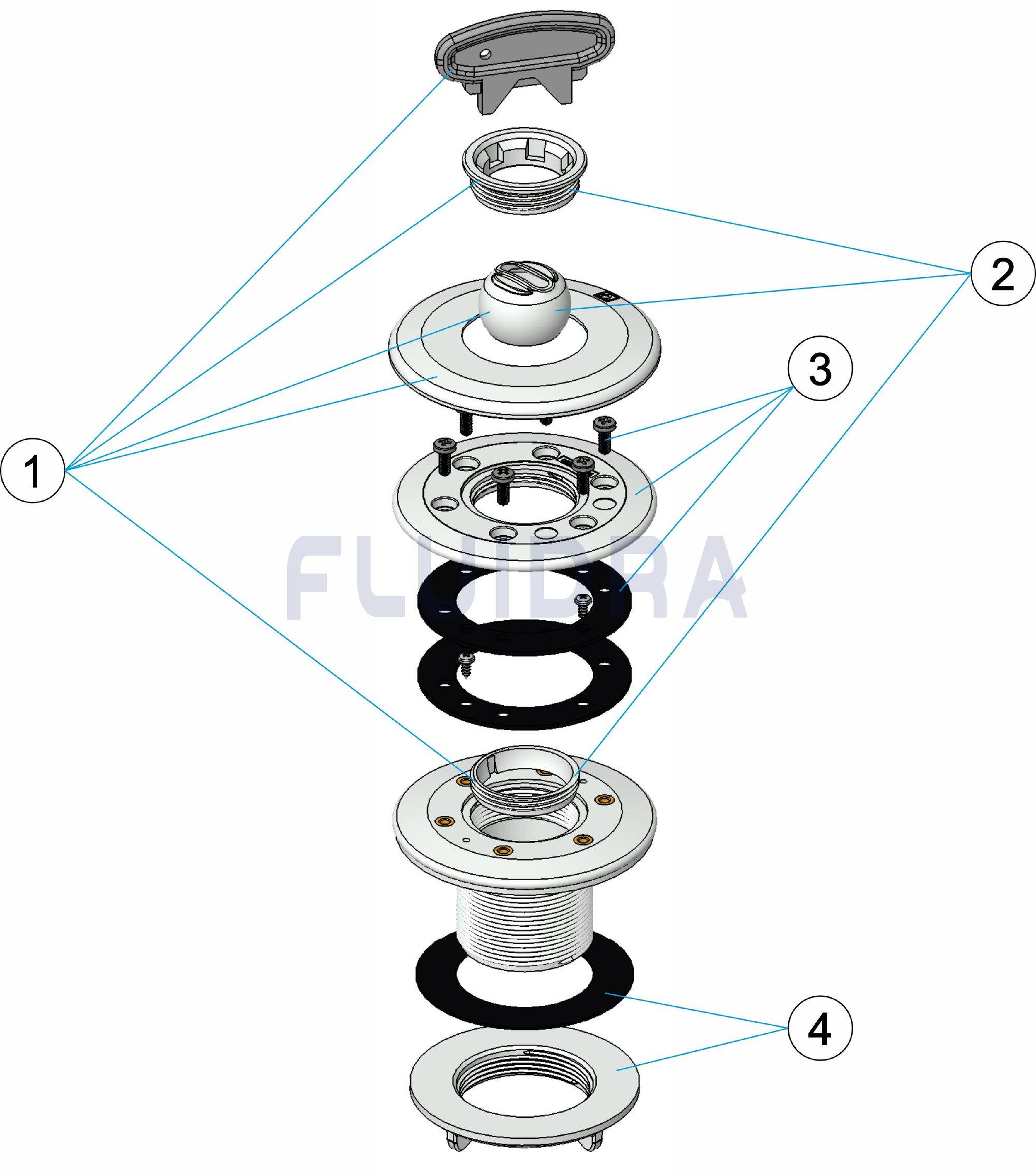 Astralpool - Buse Refoulement Norm Liner Abs Blanc