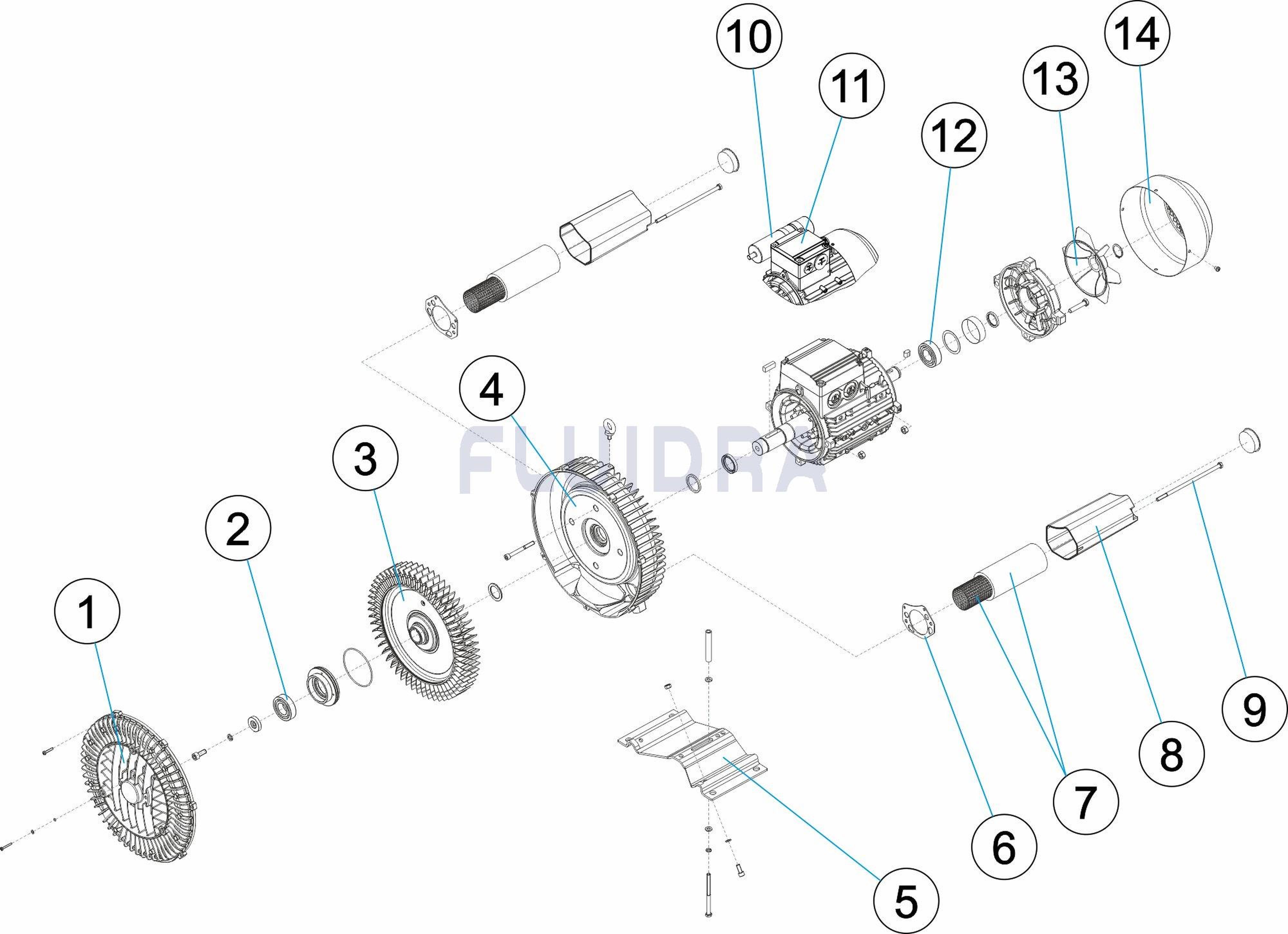 Astralpool - Turbo Blower 0,50 Cv Mono
