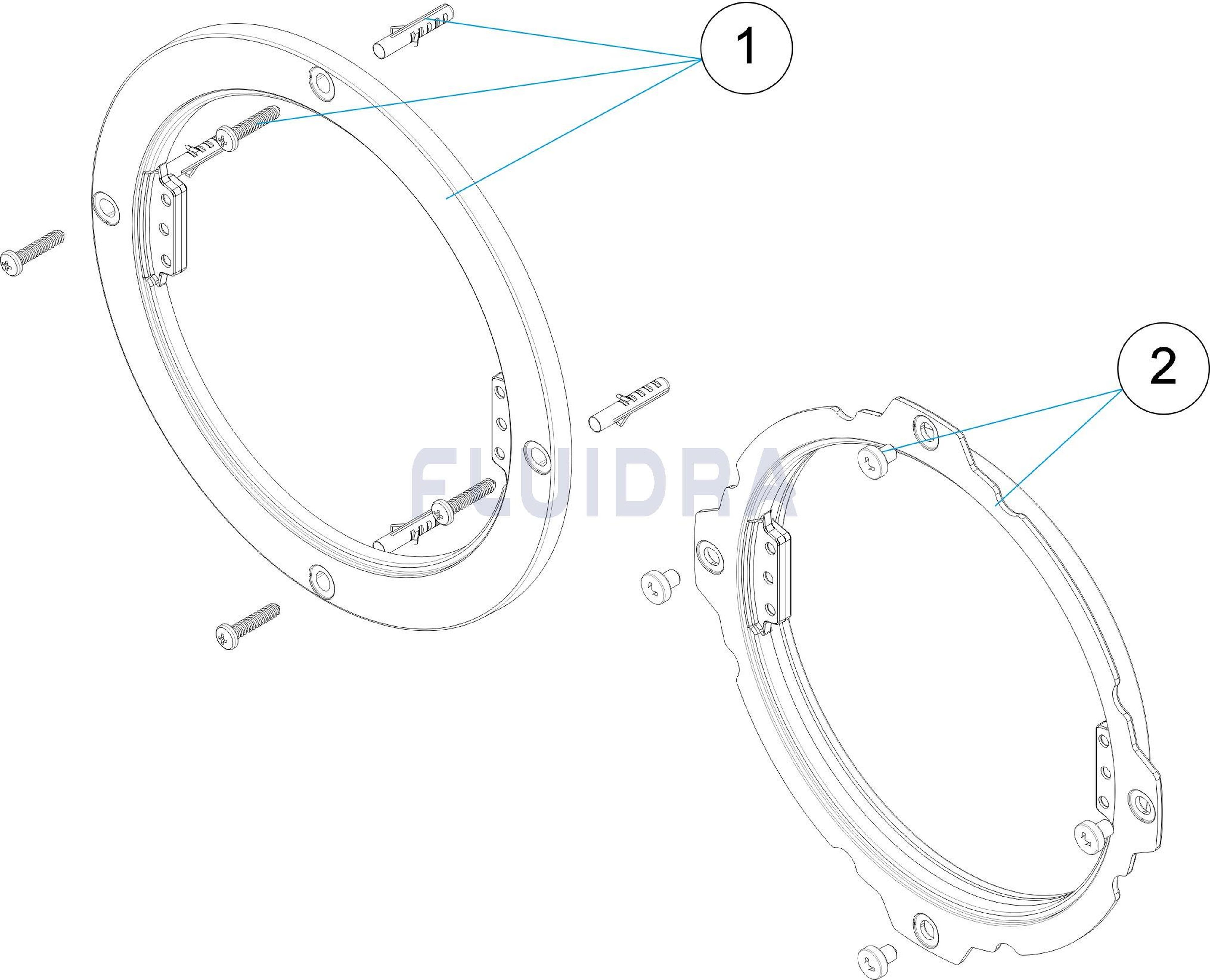 Astralpool - Kit De Fixation Lumiplus Design Pour Niches Par 56