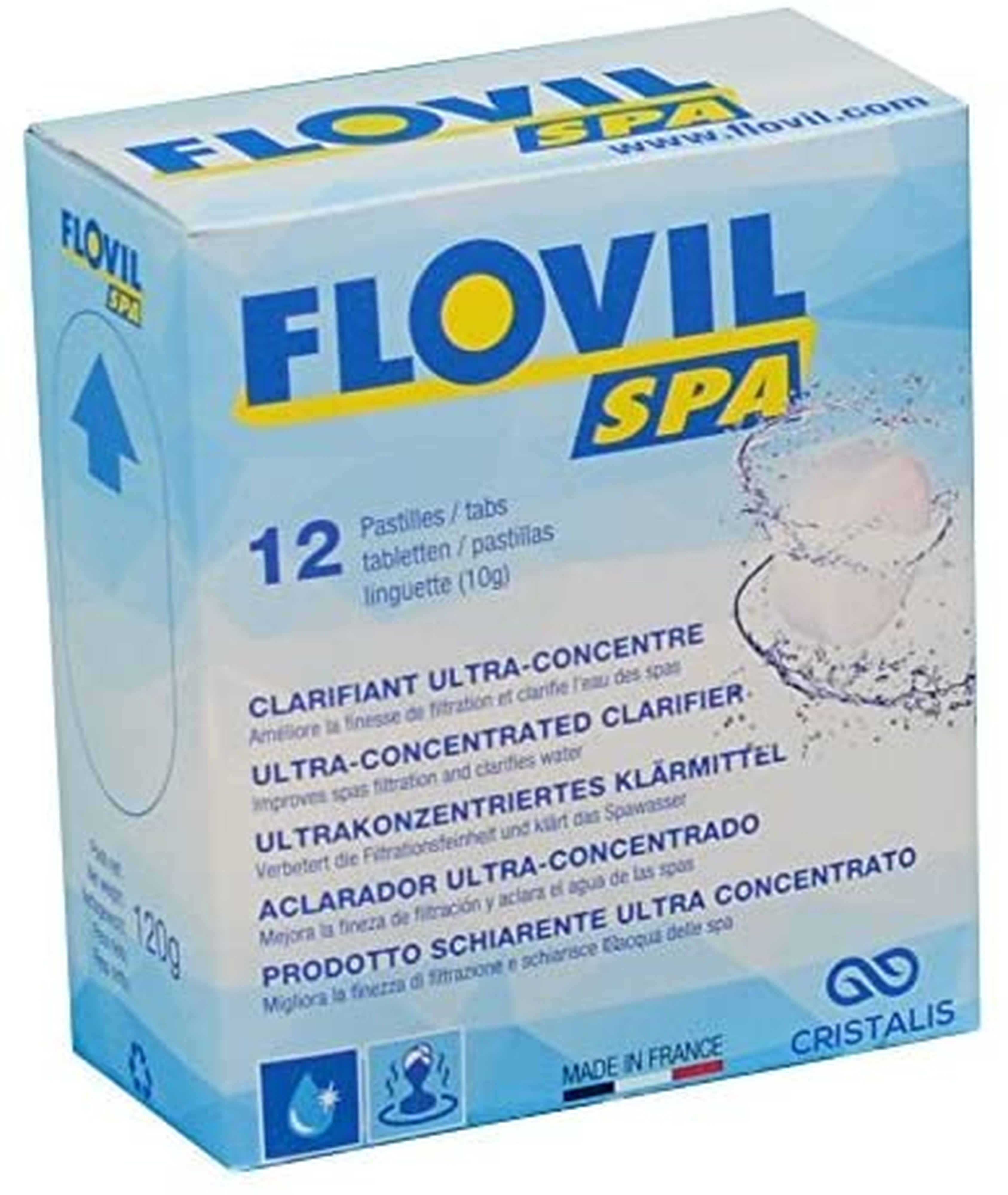 Astralpool - Flovil SPA Floculant clarifiant - Boite de 12 (ref fournisseur 63122)
