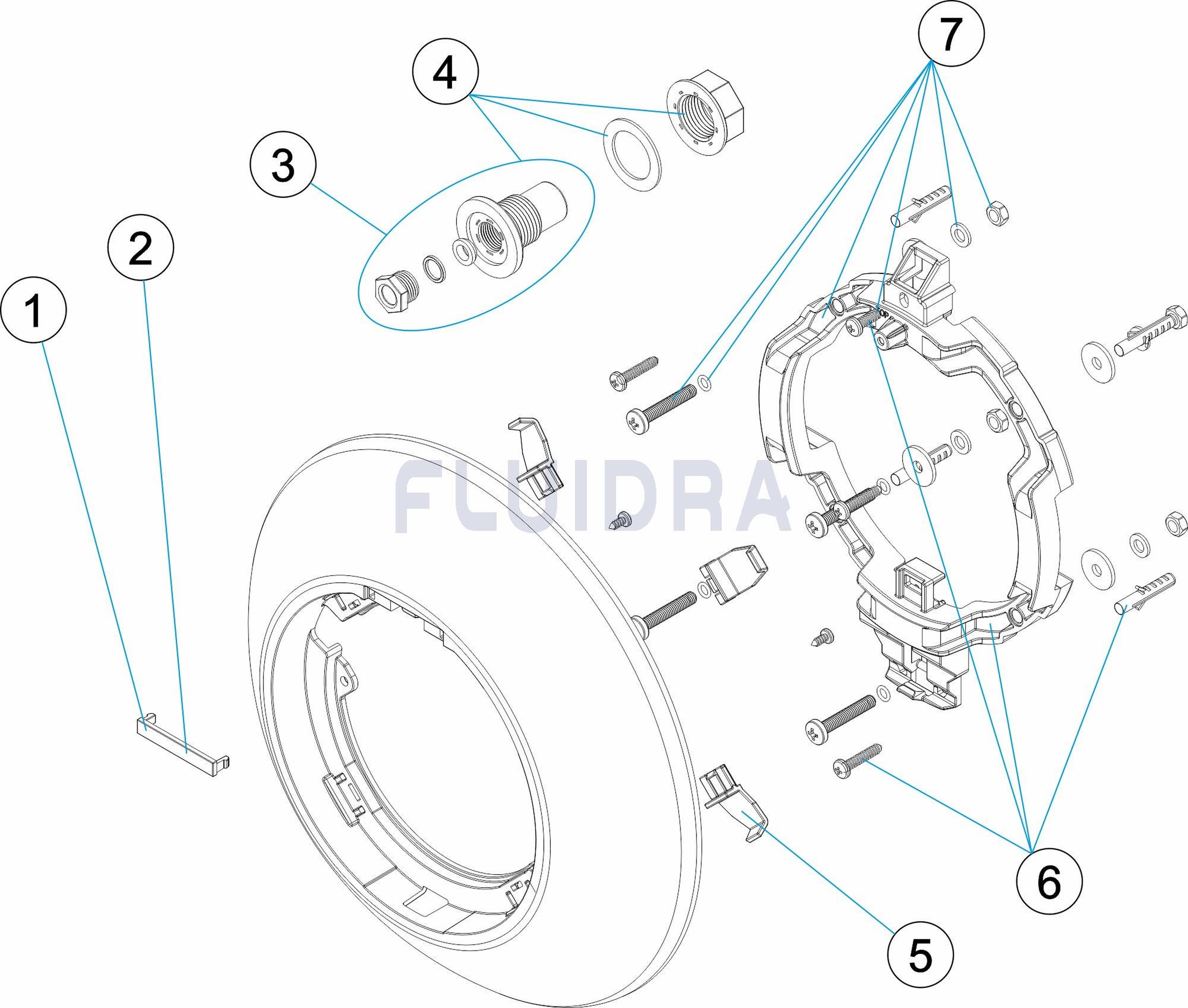 Astralpool - Enjoliveur Projecteur Lumiplus Flexislim Sable