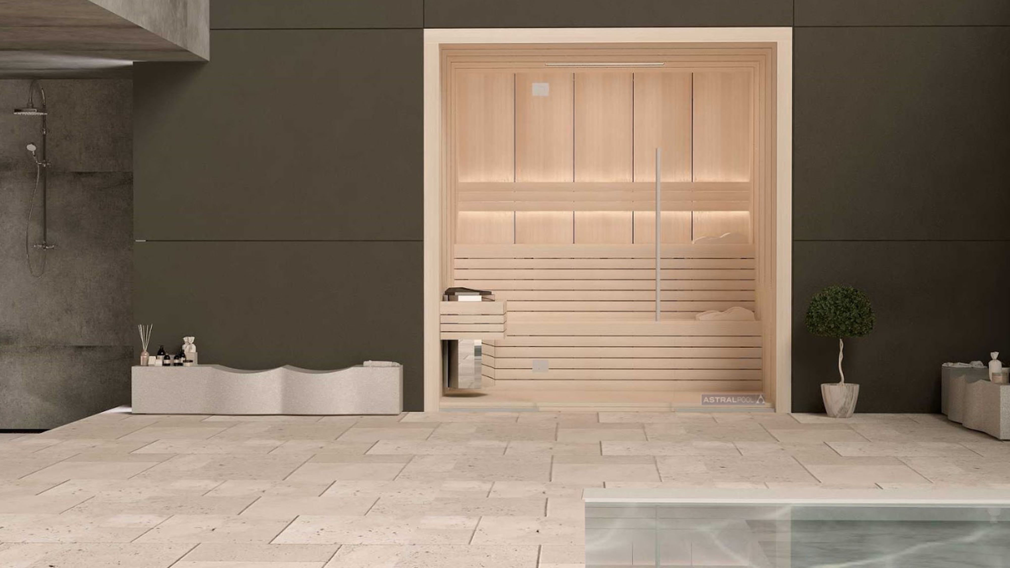 Astralpool - Sauna Innsbruck 300 x 250 x 210 Chauffage 10,5 kW