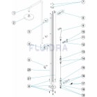 Astralpool - DOUCHE AP CHROME ANTHRACITE/CUIVRE FINITION MÉTALLIQUE