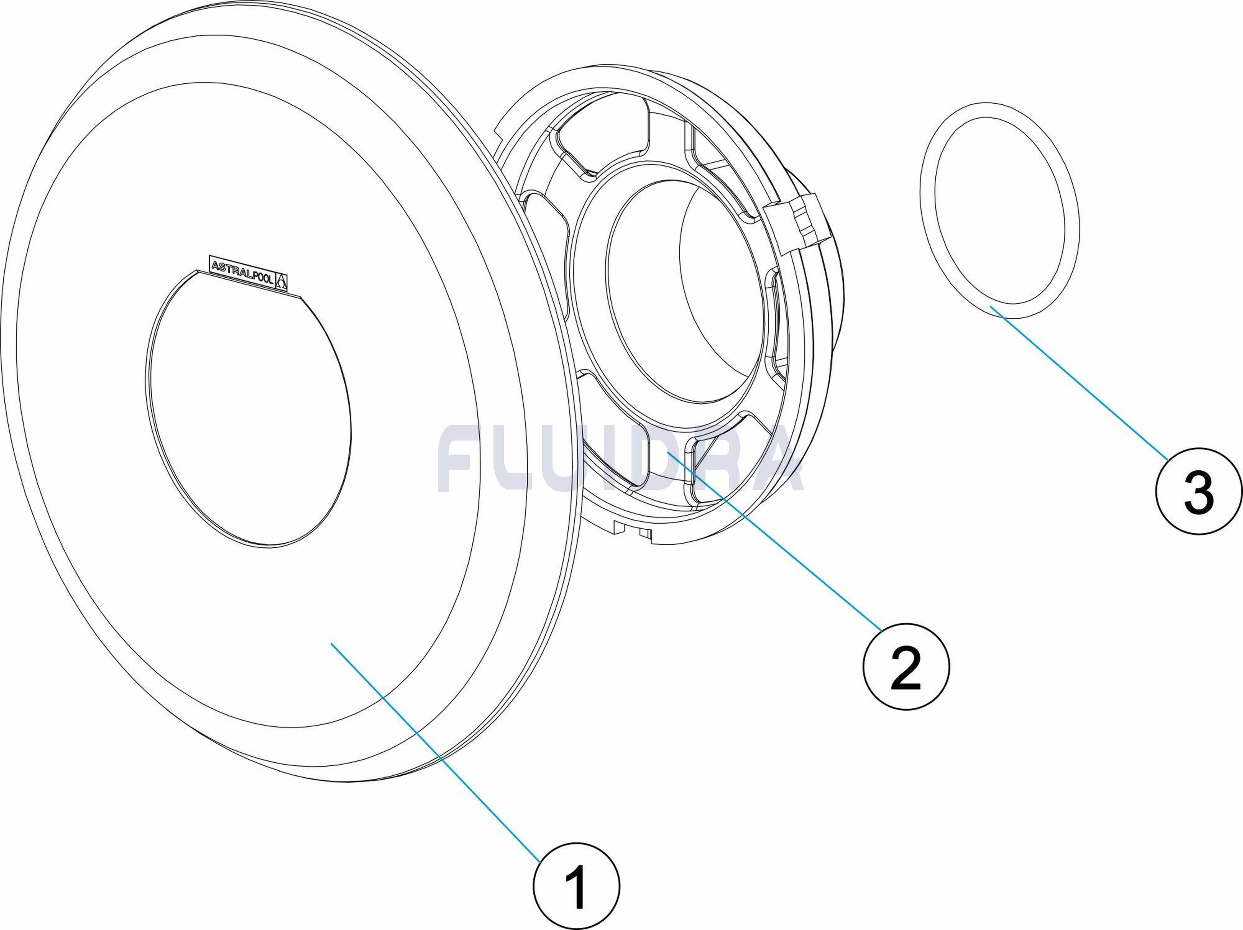 Astralpool - Enjoliv Flexi Mini D160 BLANC pour niche mini (06967-00369)