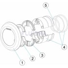 Astralpool - Enjoliv Flexi Mini D96 GRIS pour beton joint torique