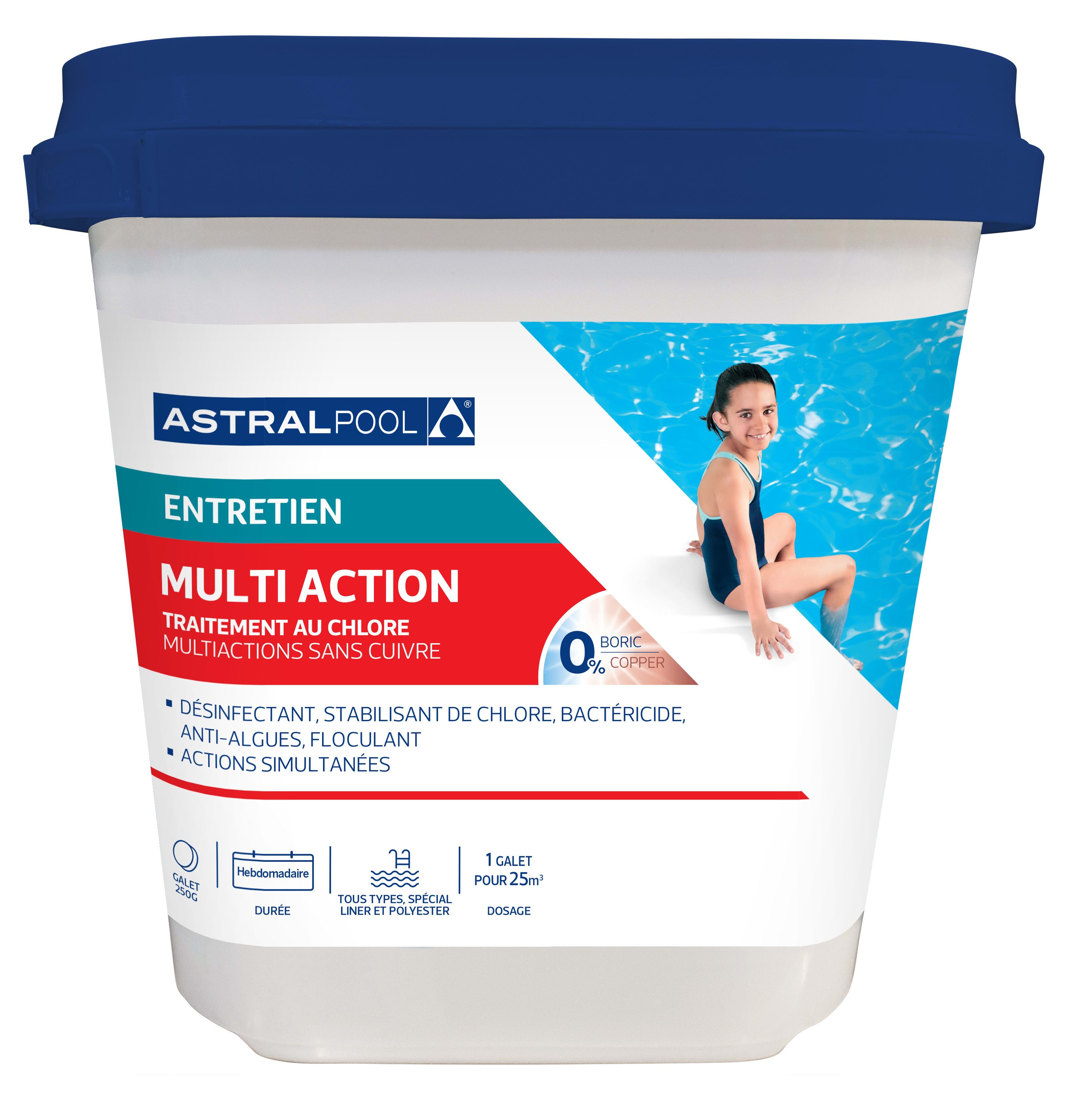 Astralpool - ASTRAL MULTIACTIONS 25KG 250G 0% BORIC