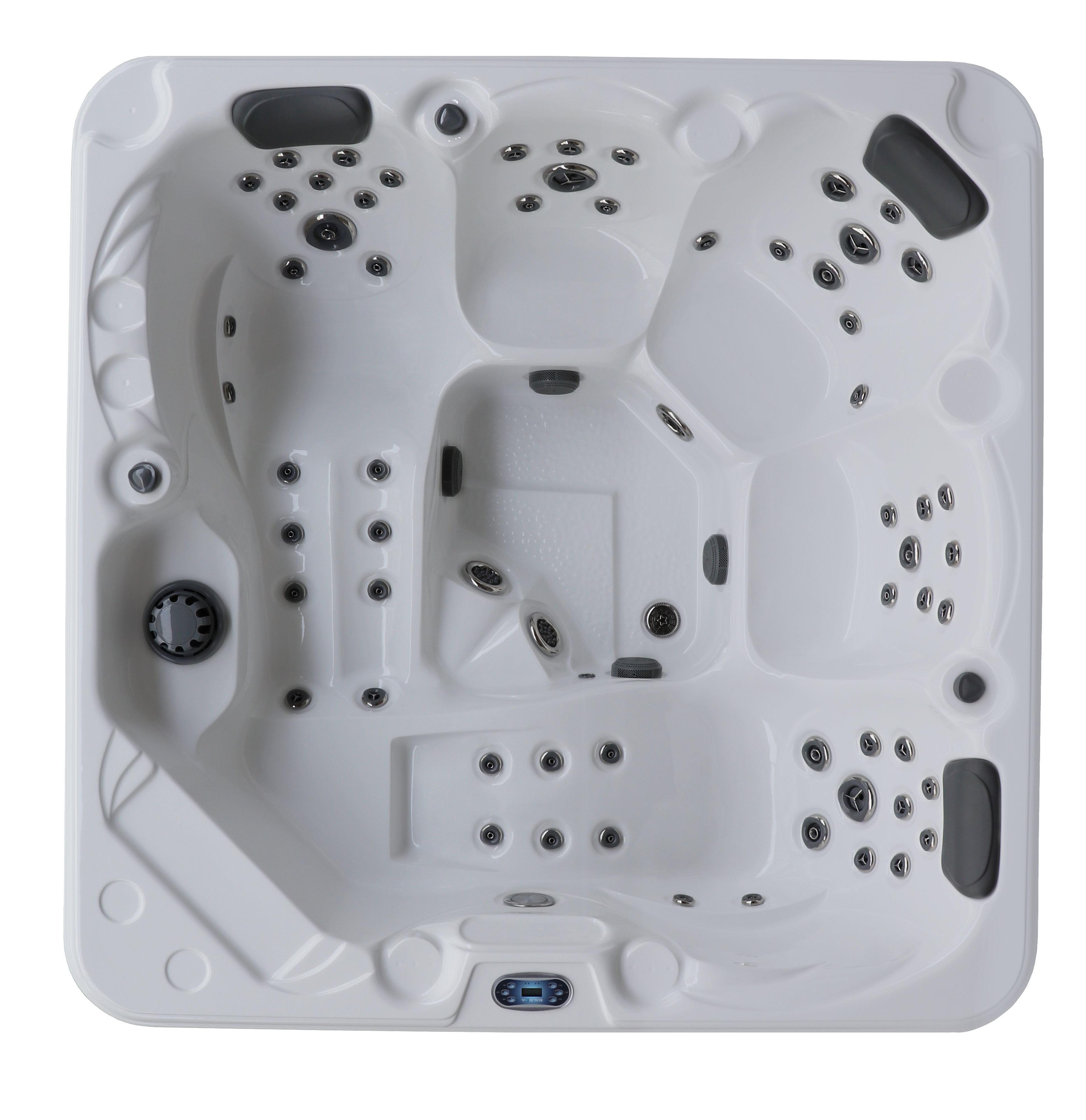 Astralpool - Spa 5 Places Maguana Cuve Blanche Habillage Synthétique Gris Anthracite