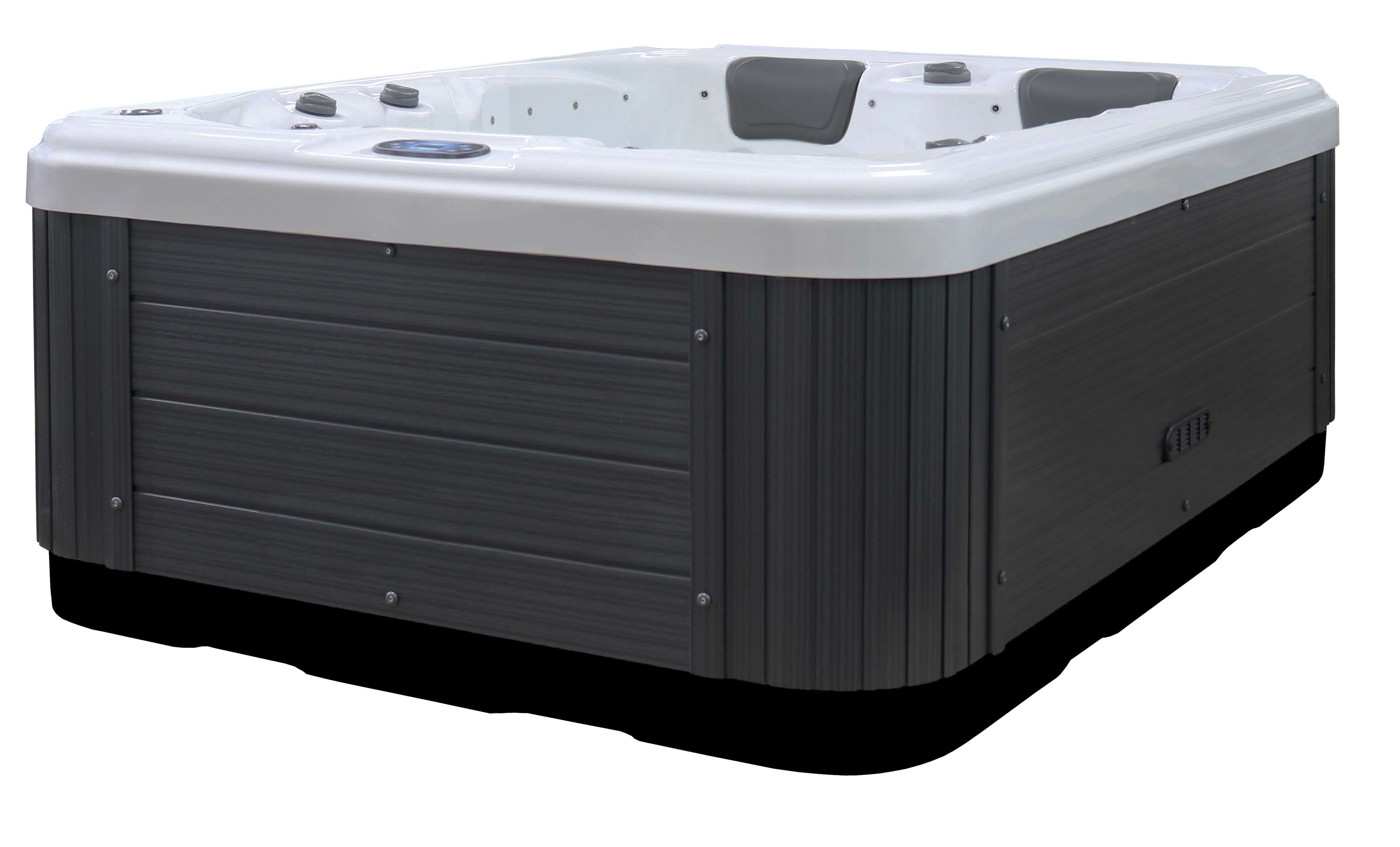 Astralpool - Spa 3 Places Mirana Cuve Blanche Habillage Synthétique Gris Anthracite