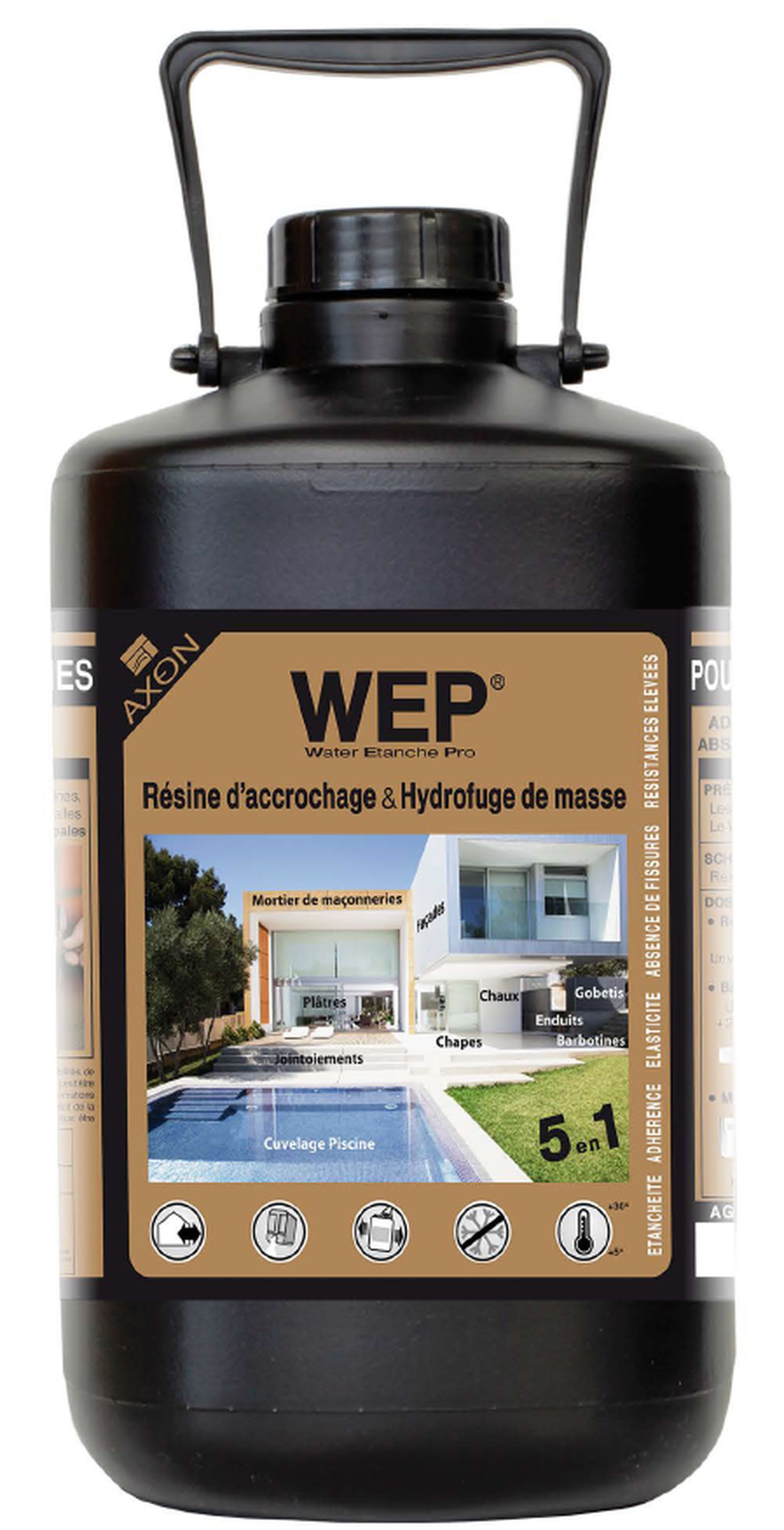 Astralpool - Wep Resine D'Accrochage- Adjuvant Beton Hydrofuge De Masse 5L