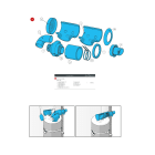 Intuis Thermo - Raccordement aéraulique - ventouse isolée arrière/vertical Ø 80/125mm ? lg 355mm