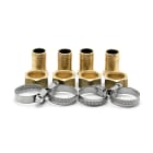 Intuis Thermo - Raccords sapin sortie droite DN25 - 4 embouts cannelés femelle + 4 colliers