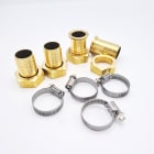 Intuis Thermo - Raccords sapin sortie droite DN30 - 4 embouts cannelés femelle + 4 colliers