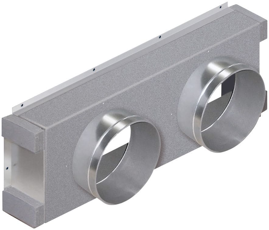 Toshiba Climatisation - Plénum de soufflage ; 2 x 200 mm ; Gainable BTP ; taille 56 ;