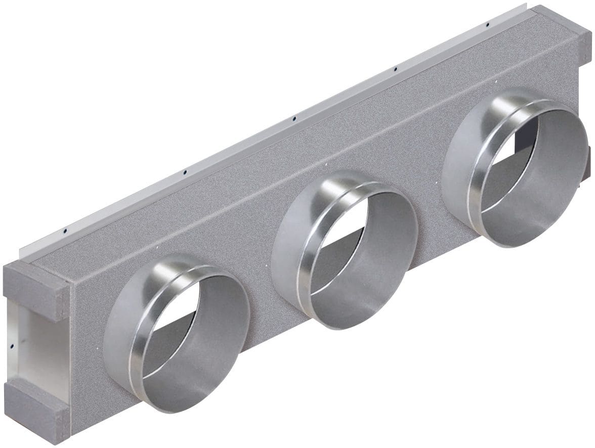 Toshiba Climatisation - Plénum de soufflage ; 3 x 200 mm ; Gainable BTP ; taille 80