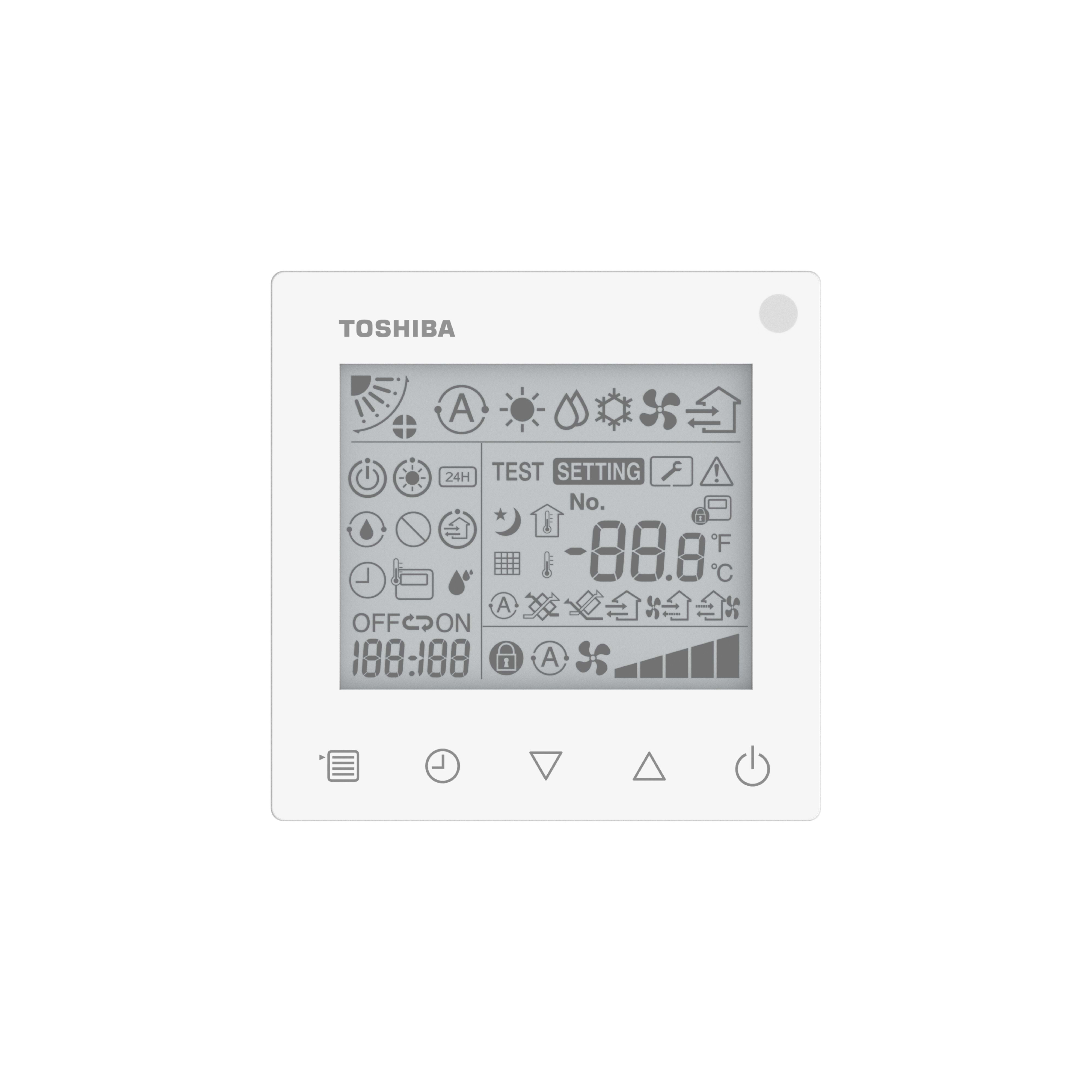 Toshiba Climatisation - Commande filaire simplifiée retro-éclairée