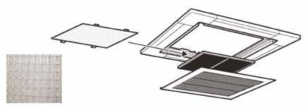 Toshiba Climatisation - Kit filtres PM2.5 (après filtre sous-face) - cassettes 4-voies 800x800 - 4x 20