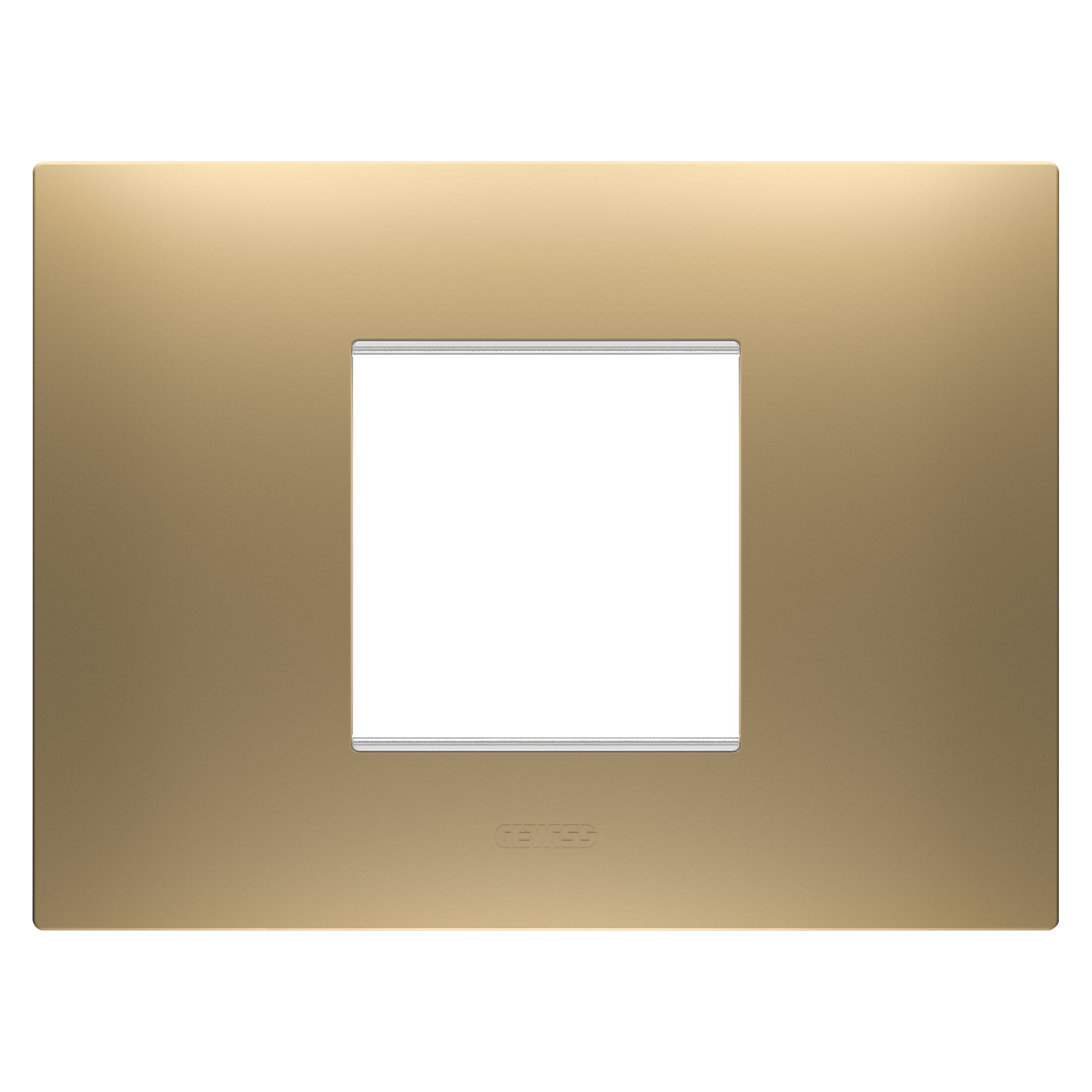 Gewiss - PLAQUE EGO RECTANGULAIRE 2P OR