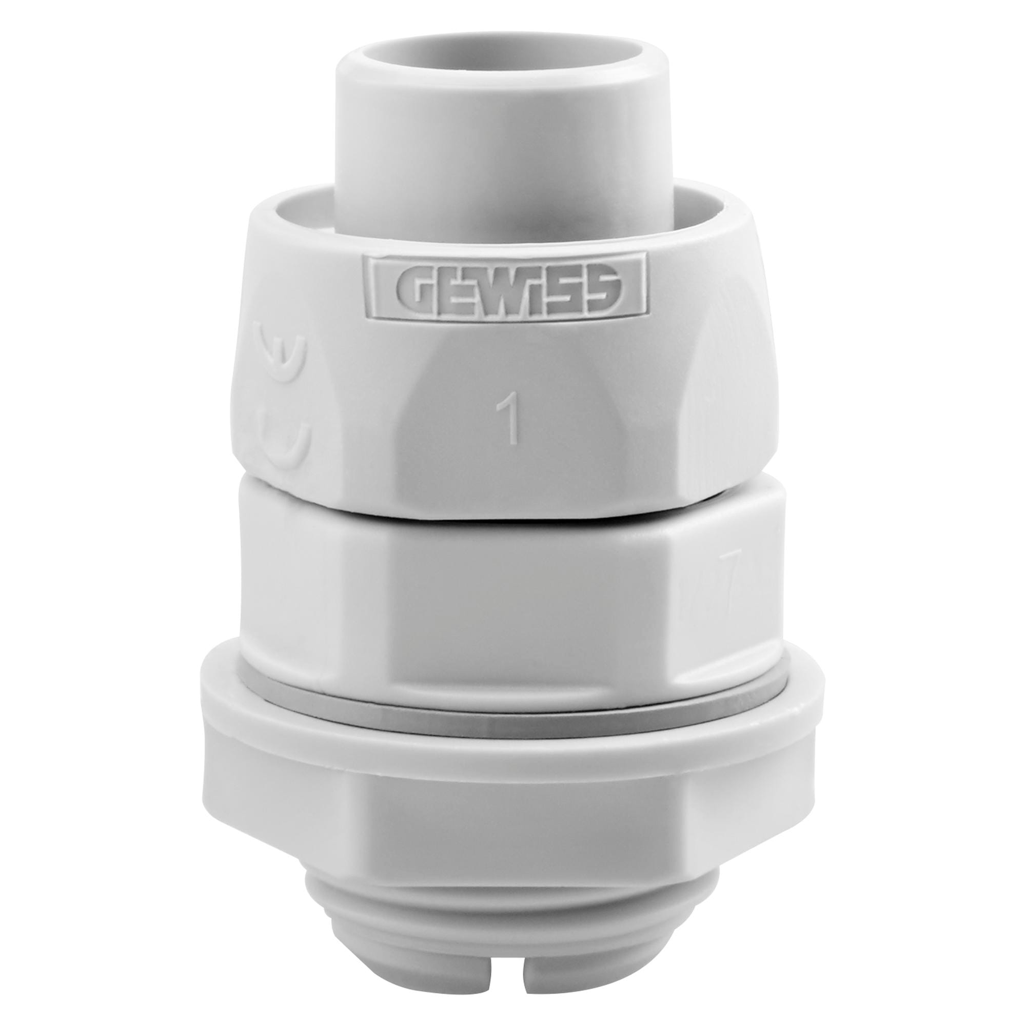 Gewiss - RD16GG RACCORD DROIT GAS GRIS