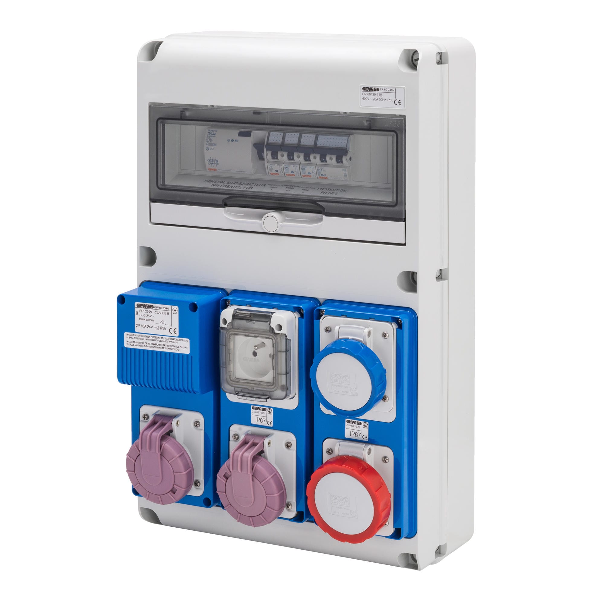 Gewiss - COFFRET PROT TRI TENS 230V-400V-24V
