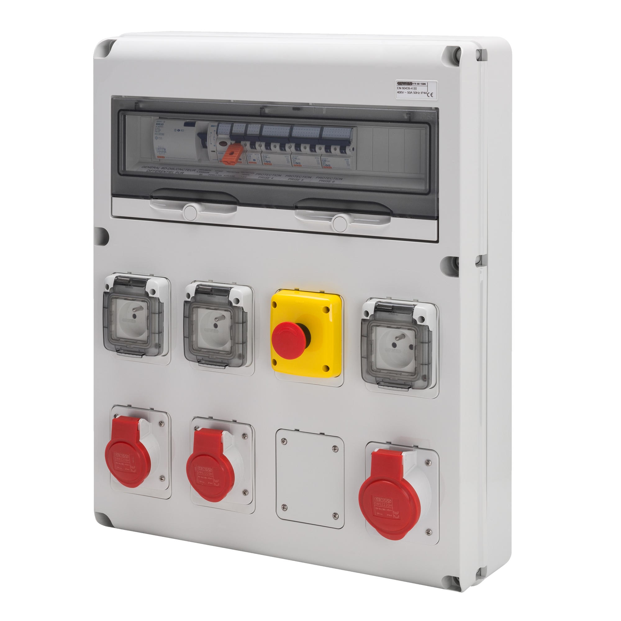 Gewiss - COFFRET DE CHANTIER 63A/6 PRISES