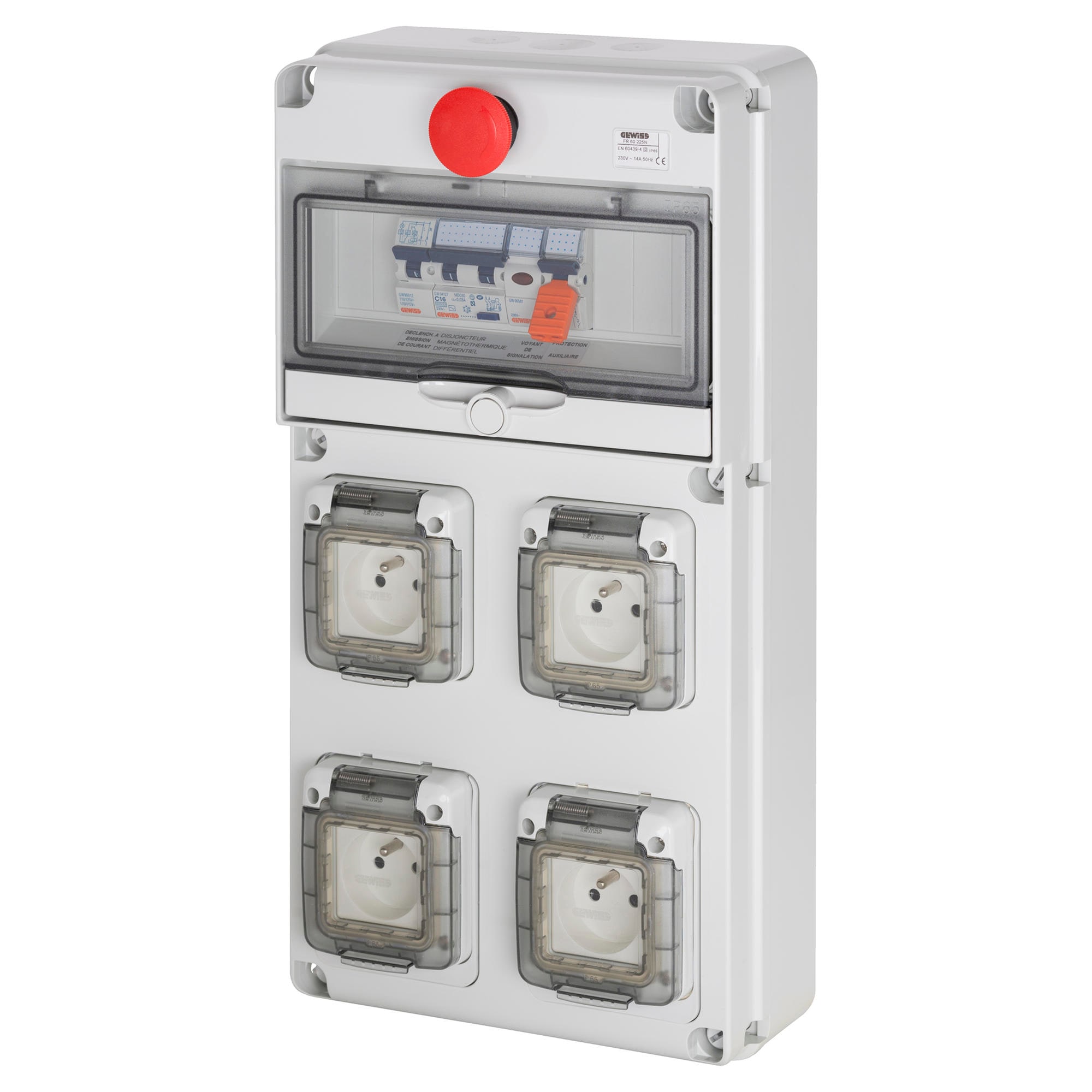 Gewiss - COFFRET 4PC 230V 16A+DD30MA+AU