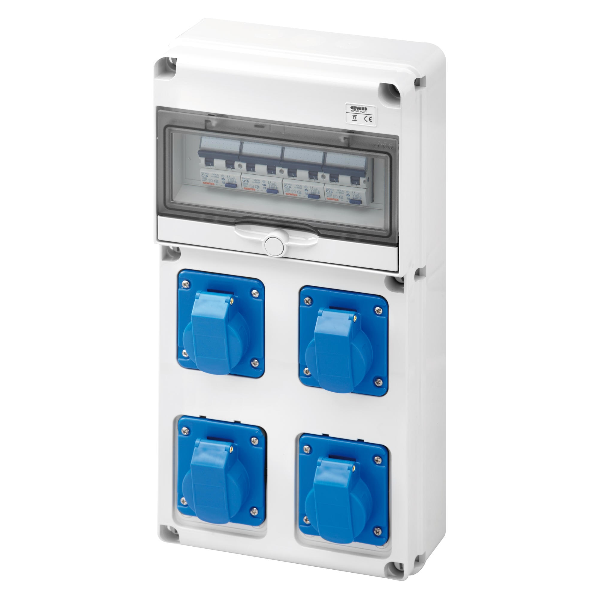 Gewiss - COFFRET 4PC 16A / 4 DD 16A 30mA - IP44
