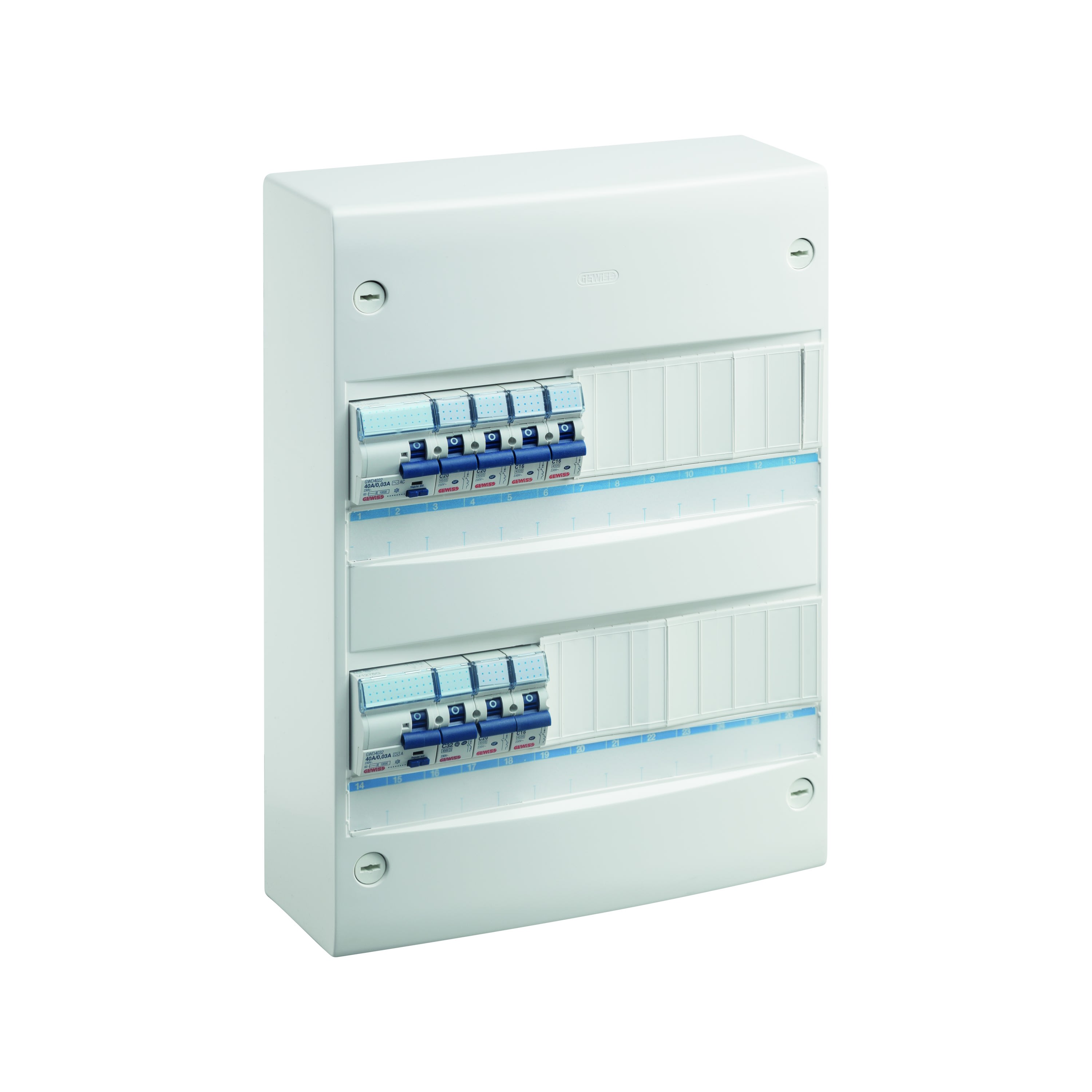 Gewiss - TAB.2R 2ID40+7DJ+PEIG.HOR+VERT-VIS - FR60371