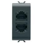 Gewiss - CONNECTEUR TELEPH. RJ11 DOUBLE 1M NO - GW12403