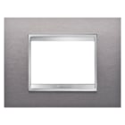 Gewiss - PLAQUE LUX 3P INOX BROSSÉ