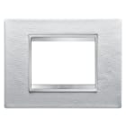 Gewiss - PLAQUE LUX 3P CUIR BL