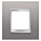 Gewiss - PLAQUE LUX INT. 2P INOX BROSSÉ