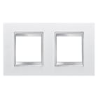 Gewiss - PLAQUE LUX INT. 2+2P H CUIR BL