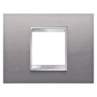 Gewiss - PLAQUE LUX 2P INOX BROSSÉ