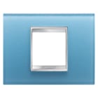 Gewiss - PLAQUE LUX 2P VERRE AIGUE-MARINE