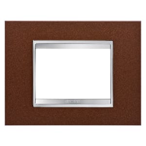 Gewiss - PLAQUE LUX 3P METAL FIN. OXIDÉ