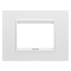 Gewiss - PLAQUE LUX 3P METAL BL MONOCROME
