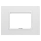 Gewiss - PLAQUE LUX 3P METAL BL MONOCROME