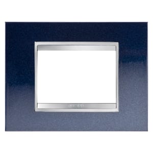 Gewiss - PLAQUE LUX 3P METAL BLUE CHIC