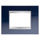 Gewiss - PLAQUE APPAREILLAGE LUX 3P METAL BLUE CHIC - GW16203MH